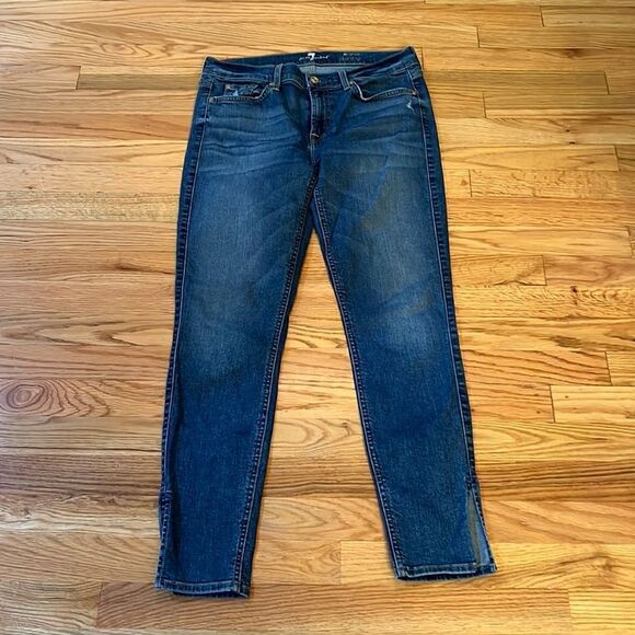 7 for all Mankind The Ankle Skinny Jeans size 30 - Picture 1 of 12